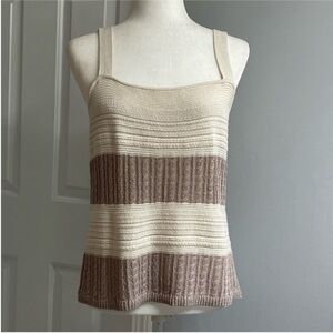 Splendid Cream and Taupe Tank
Top Size L